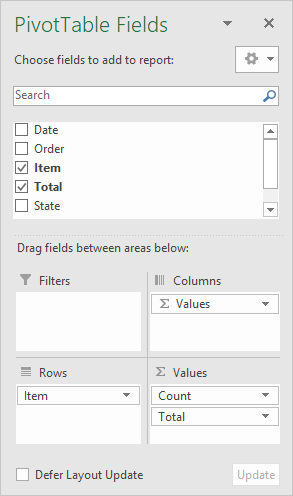 Excel Pivot Table | Exceljet